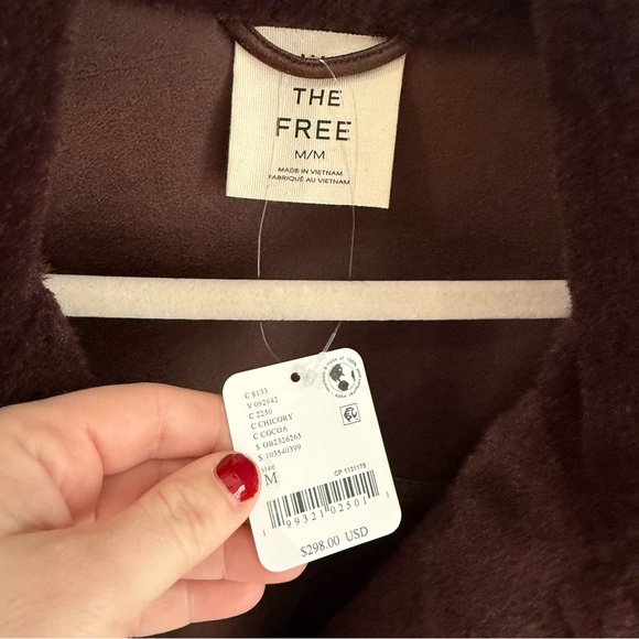 Free People We The Free Mari Reversible Coat Chocolate Brown NWT - Picture 6 of 8